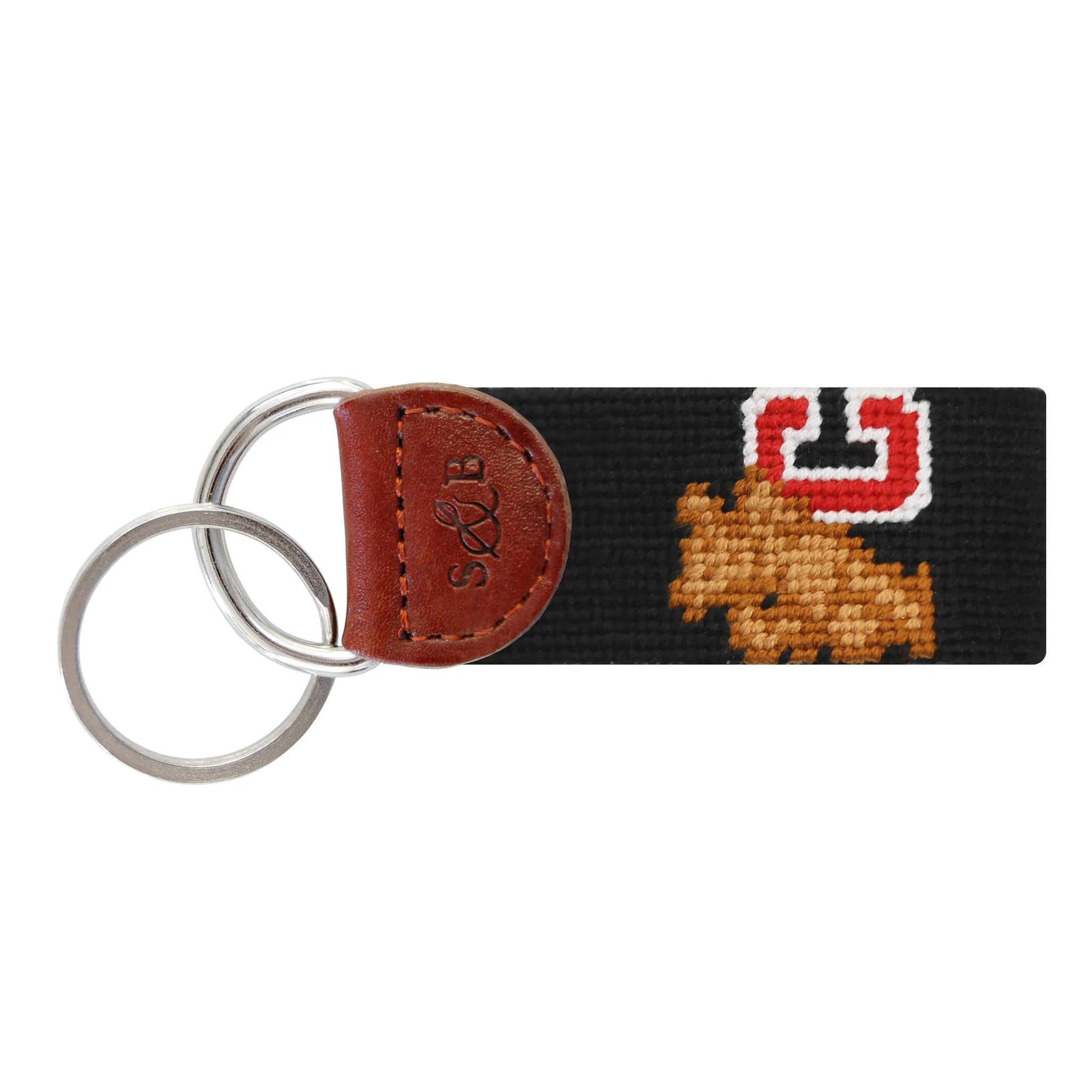 Monogrammed Cornell Key Fob (Black)