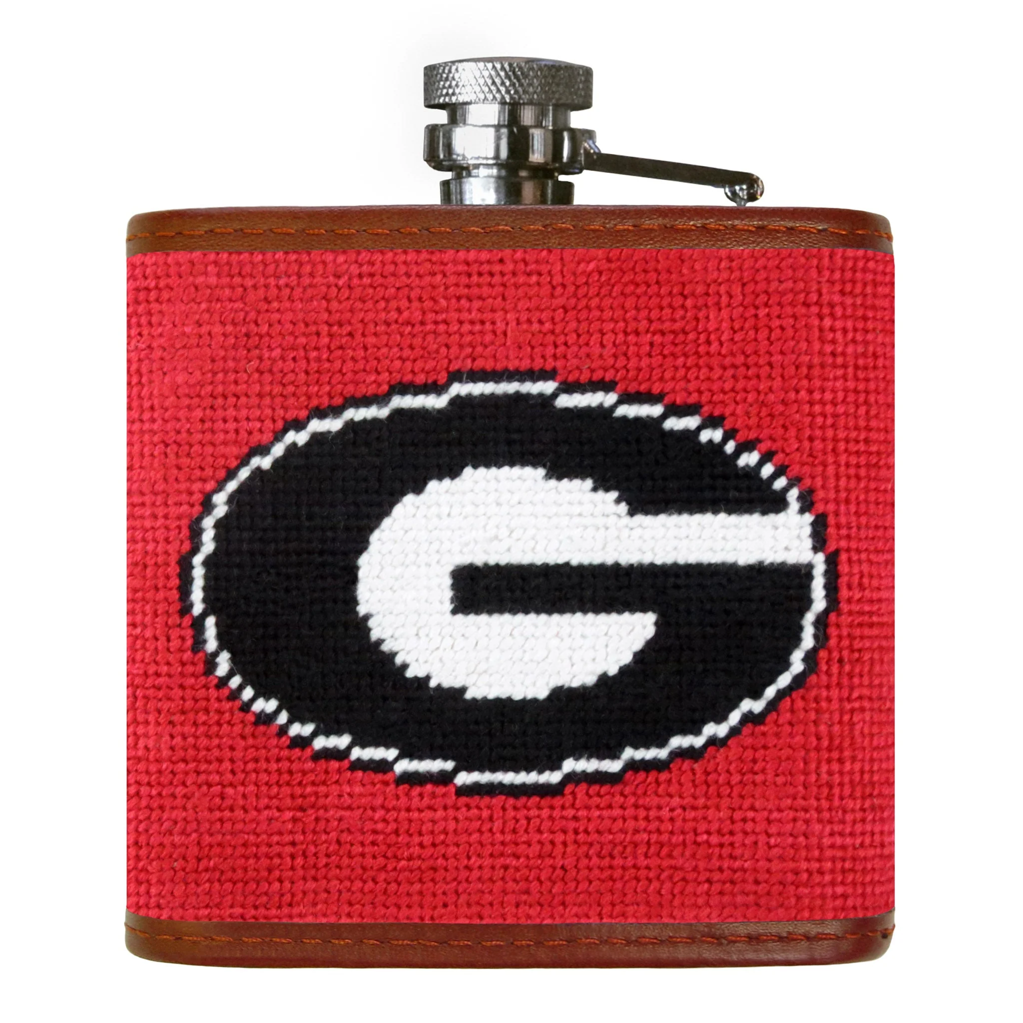 Monogrammed Georgia Flask (Red) - Image 2