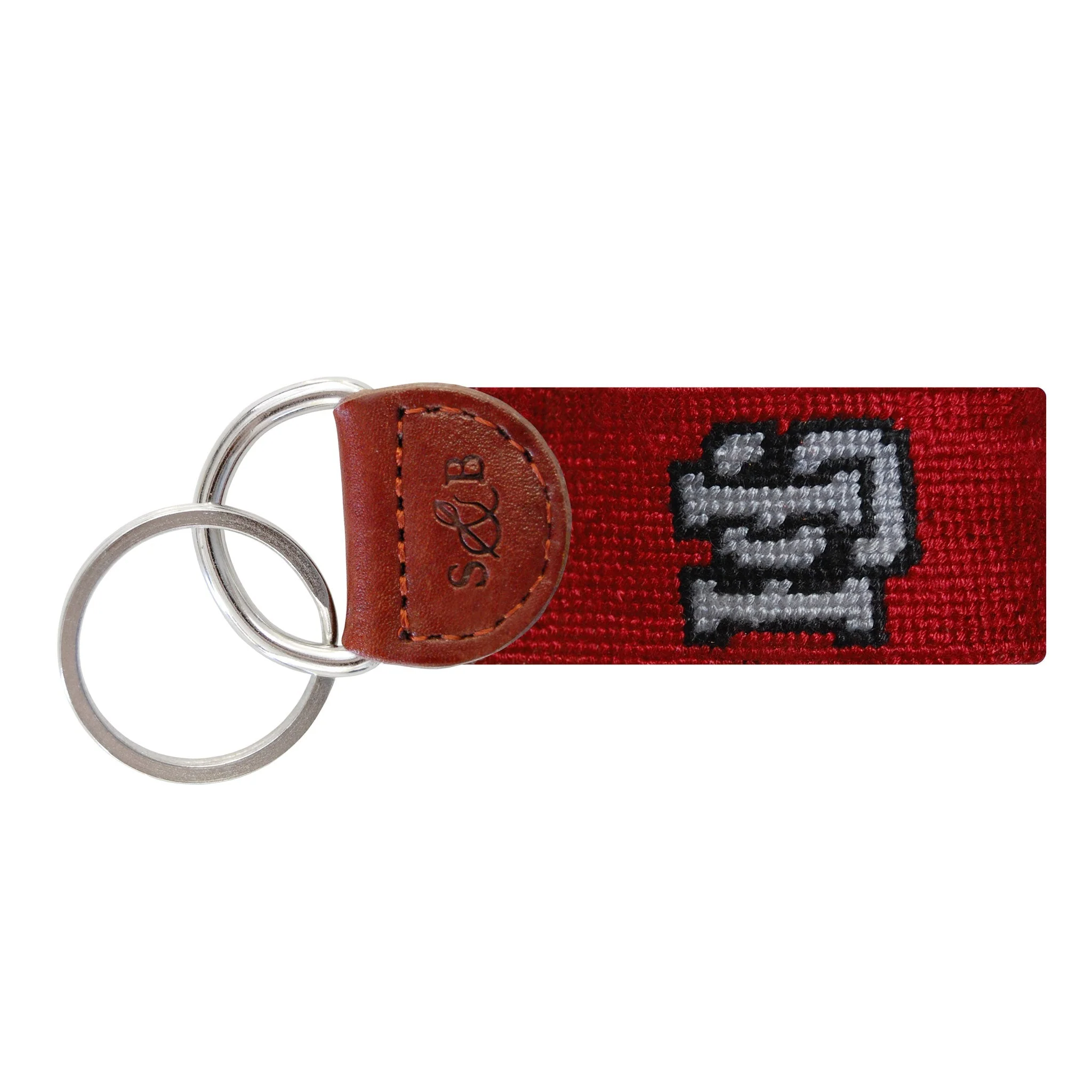 Monogrammed Hampden-Sydney (Garnet) Key Fob