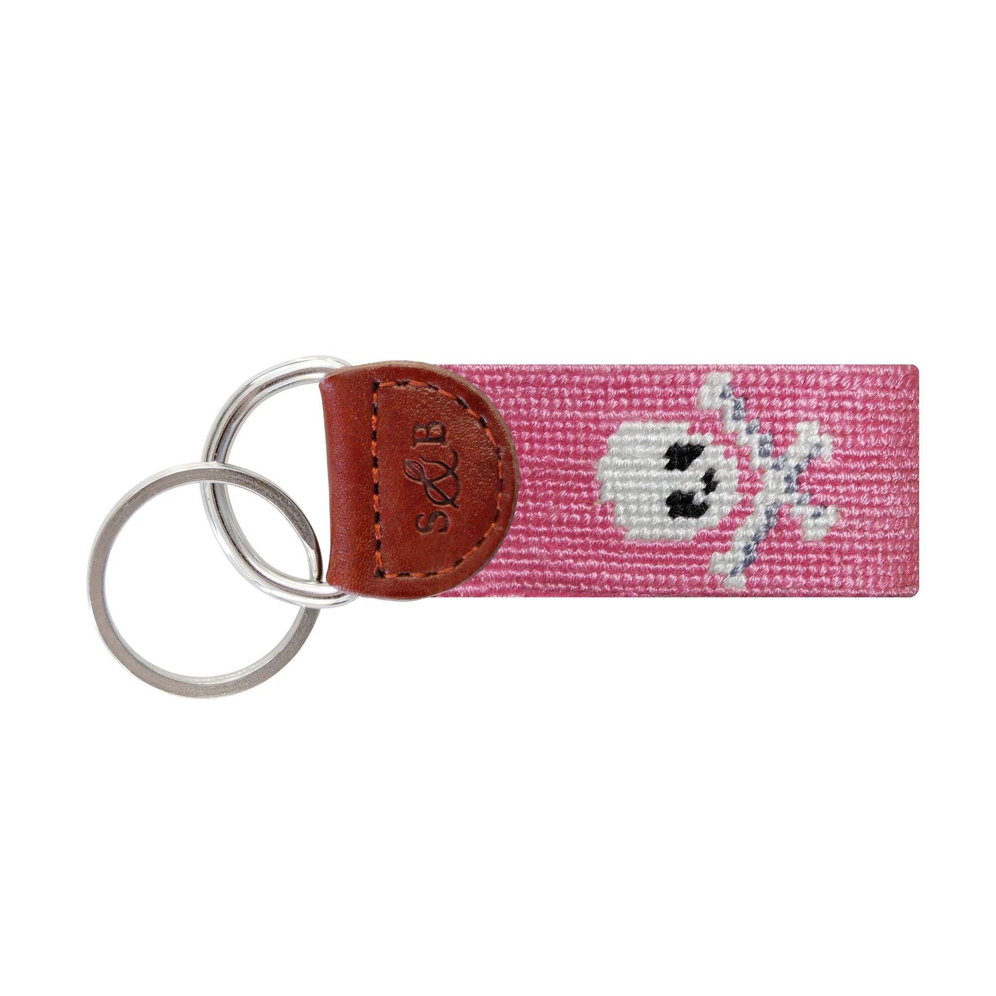 Monogrammed Jolly Roger Key Fob (Pink)