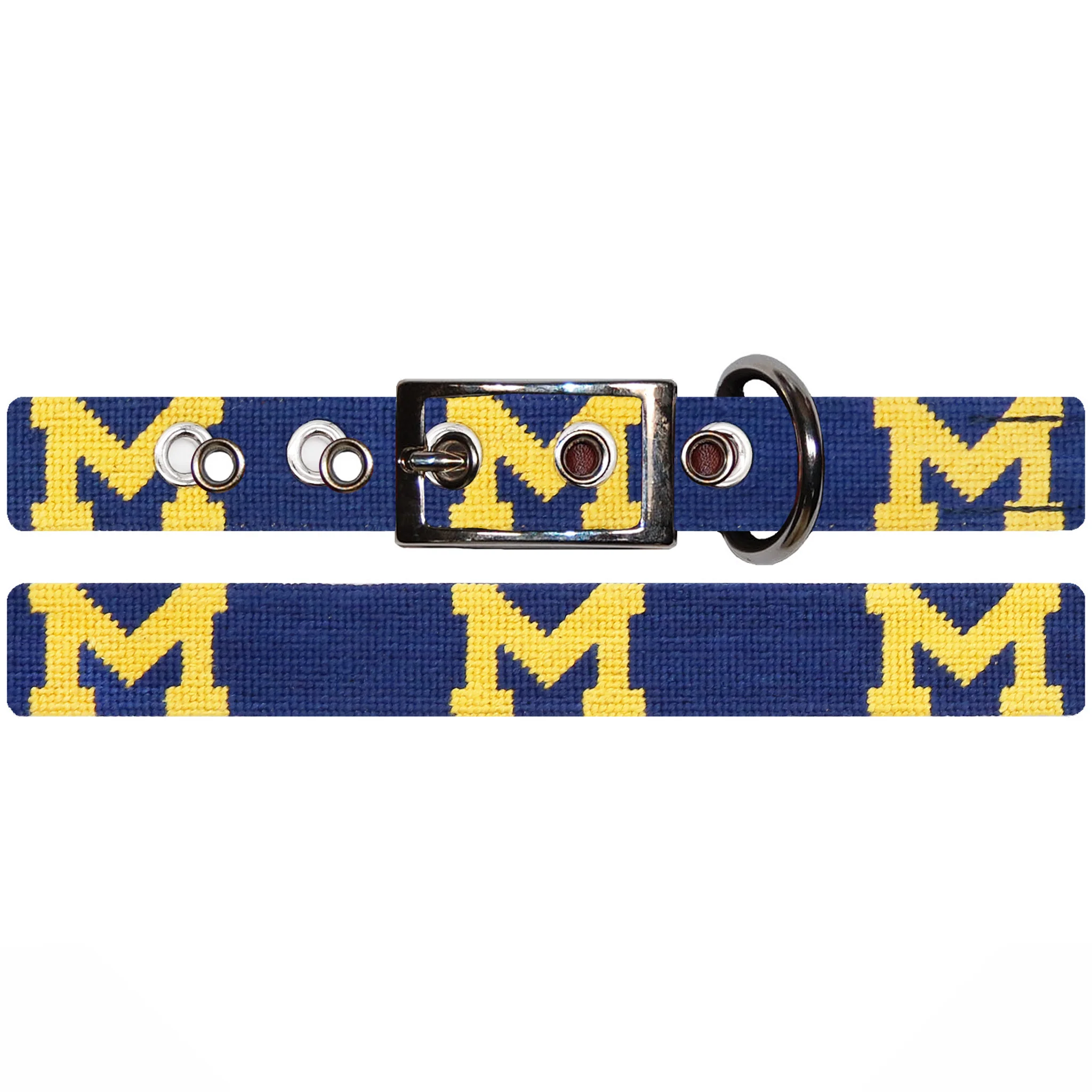 Monogrammed Michigan Dog Collar (Classic Navy) - Image 2