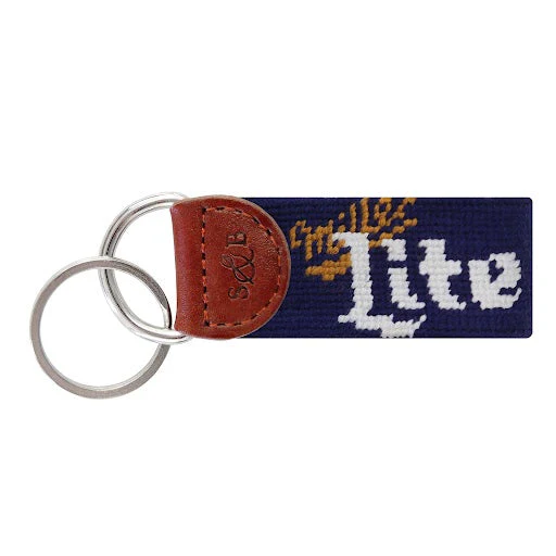 Monogrammed Miller Lite Key Fob (Dark Navy)