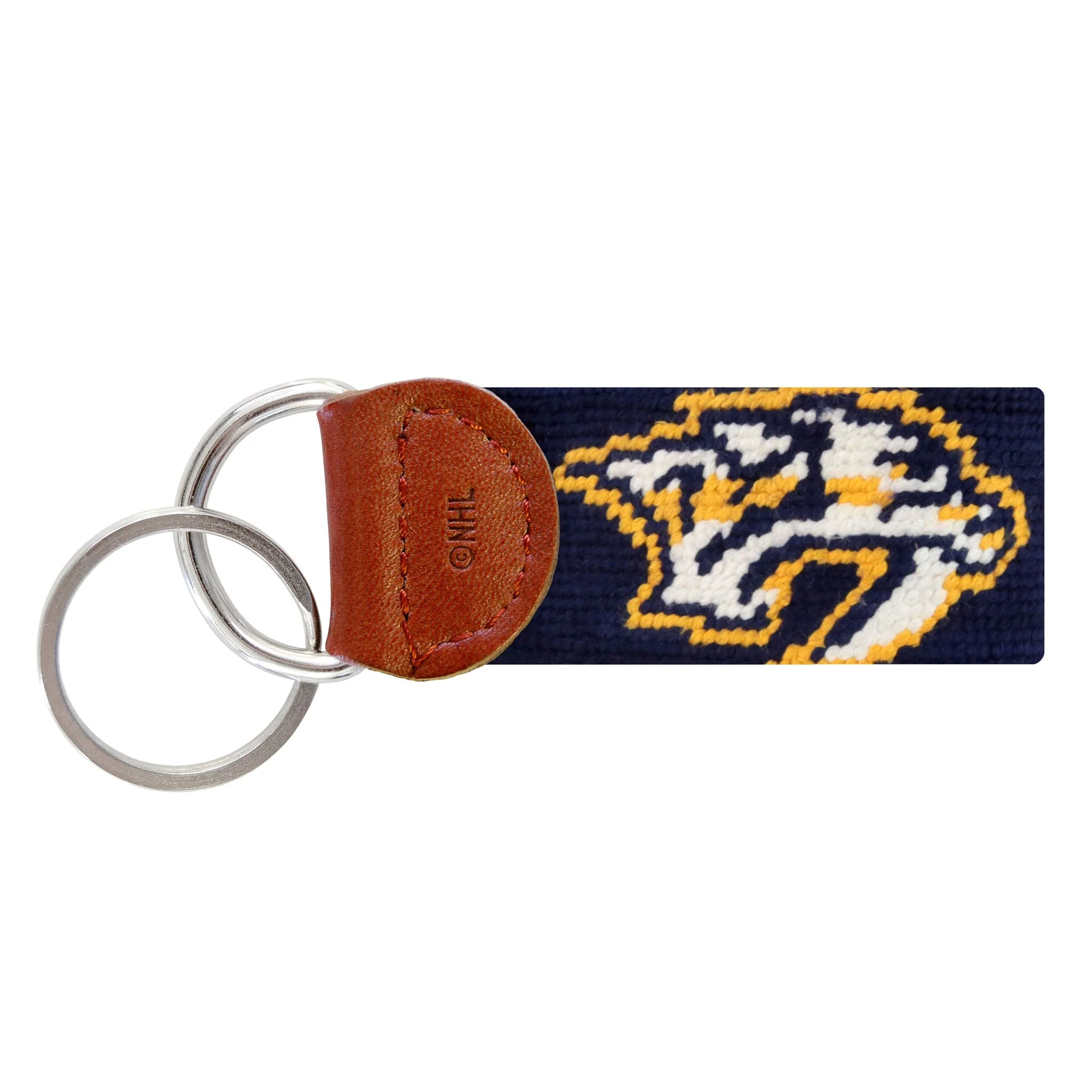 Monogrammed Nashville Predators Key Fob (Dark Navy)