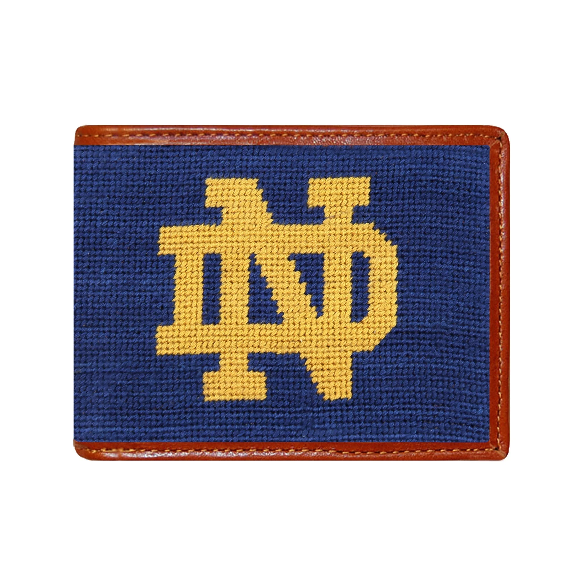 Monogrammed Notre Dame Wallet (Classic Navy)