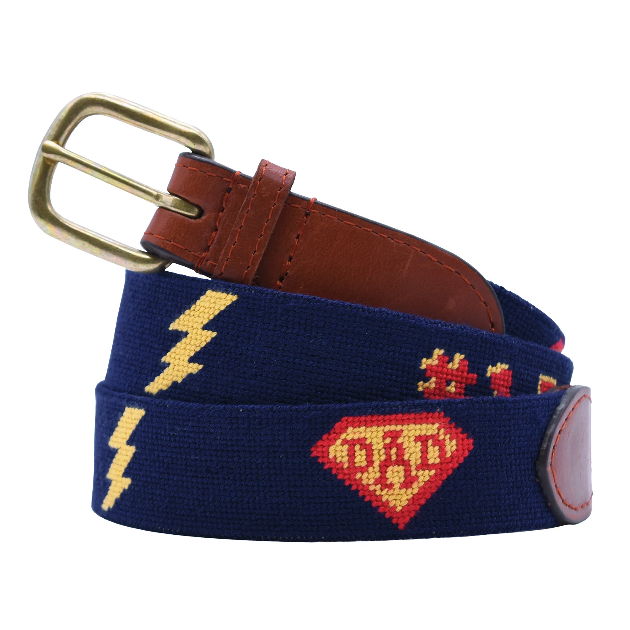 Monogrammed Number One Dad Hero Belt (Dark Navy)