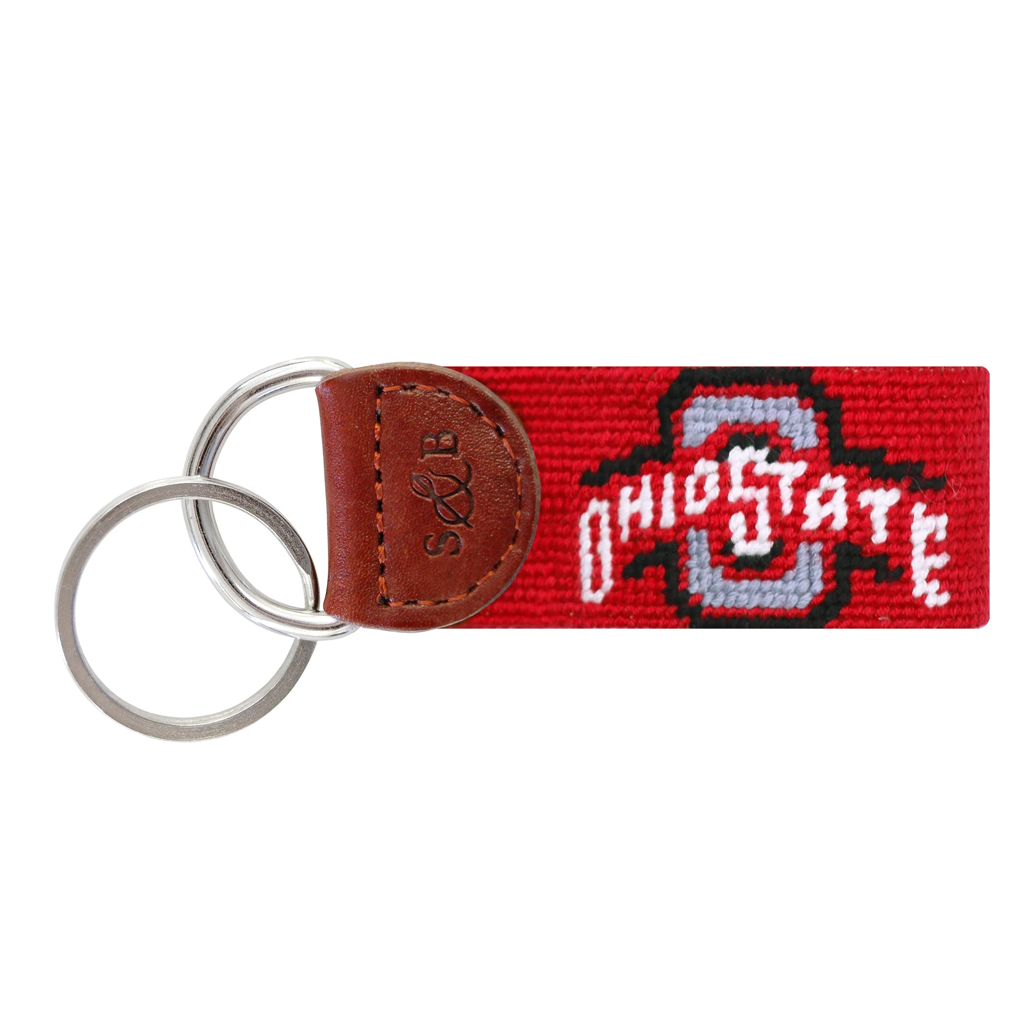 Monogrammed Ohio State Key Fob (Red)
