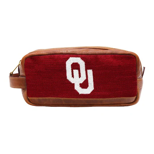 Monogrammed Oklahoma Toiletry Bag (Garnet)
