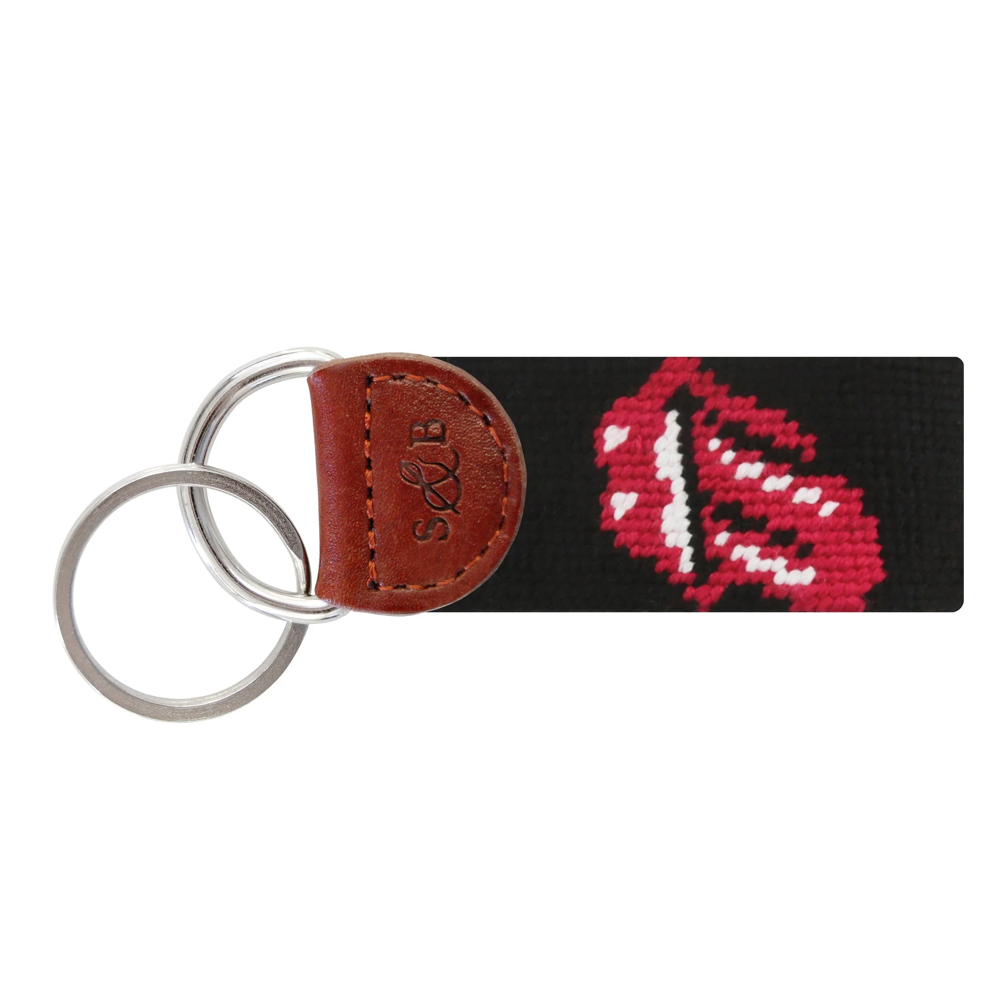 Monogrammed Rolling Stones Key Fob (Black)