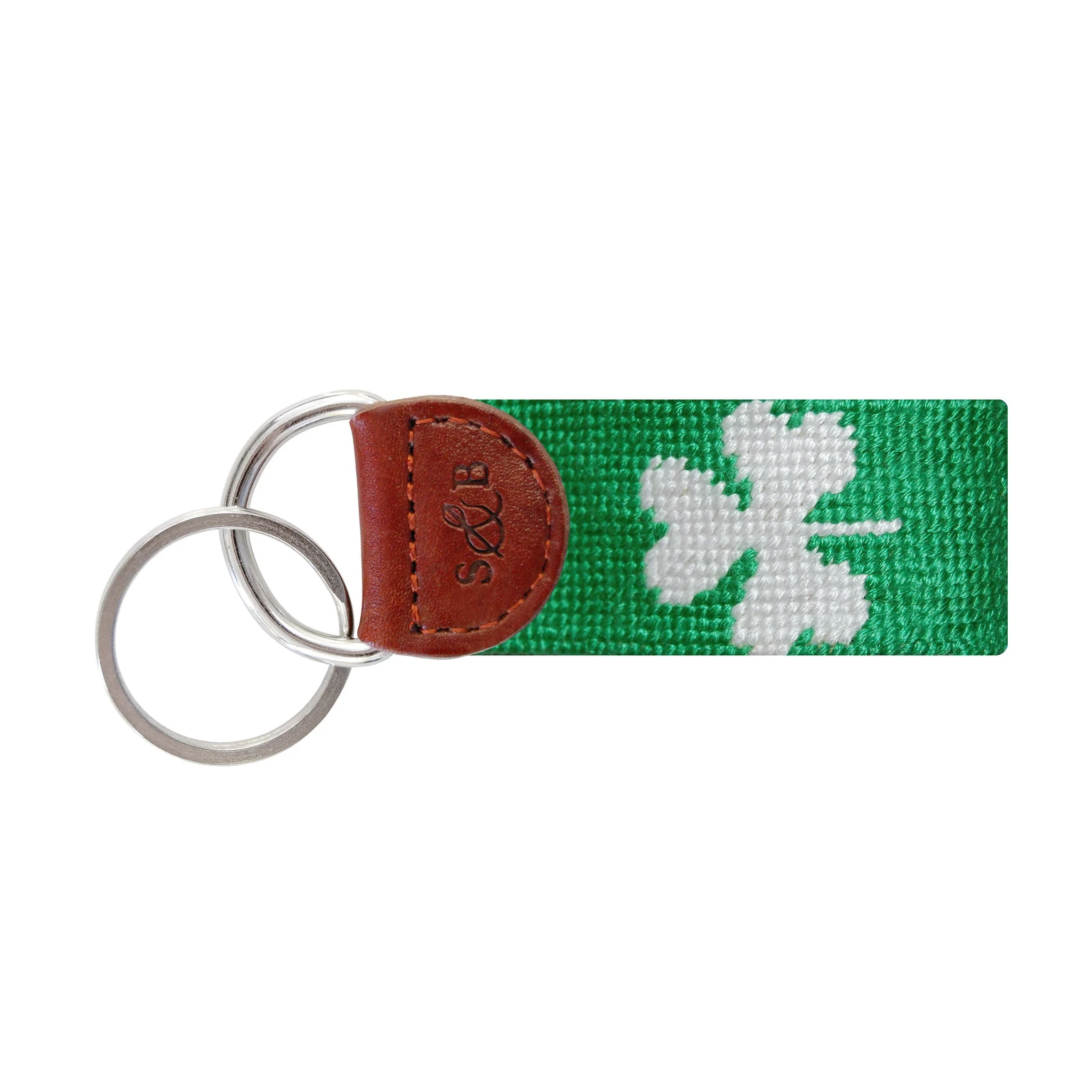 Monogrammed Shamrock Key Fob (Kelly)