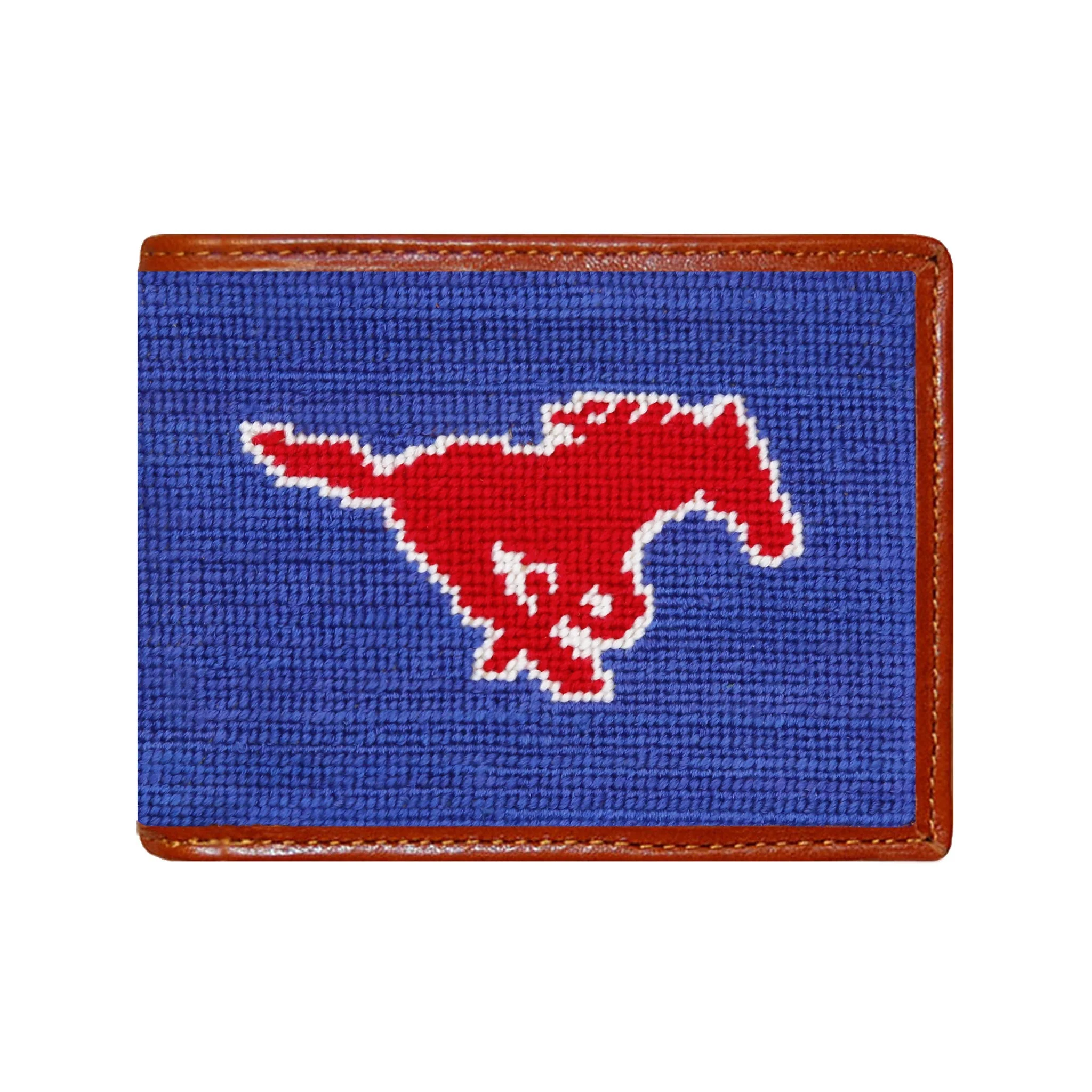 Monogrammed SMU Wallet (Royal)