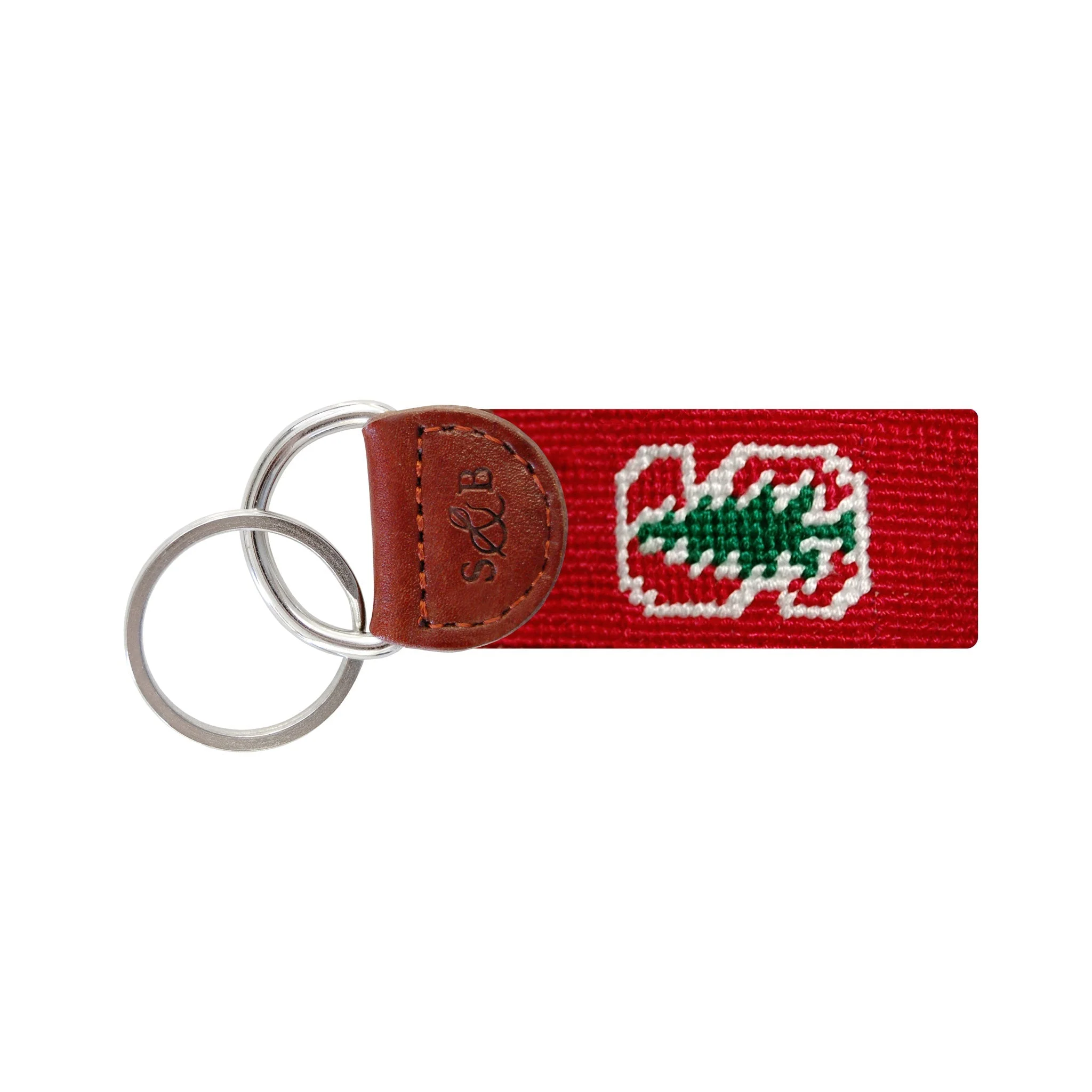 Monogrammed Stanford Key Fob (Light Garnet)