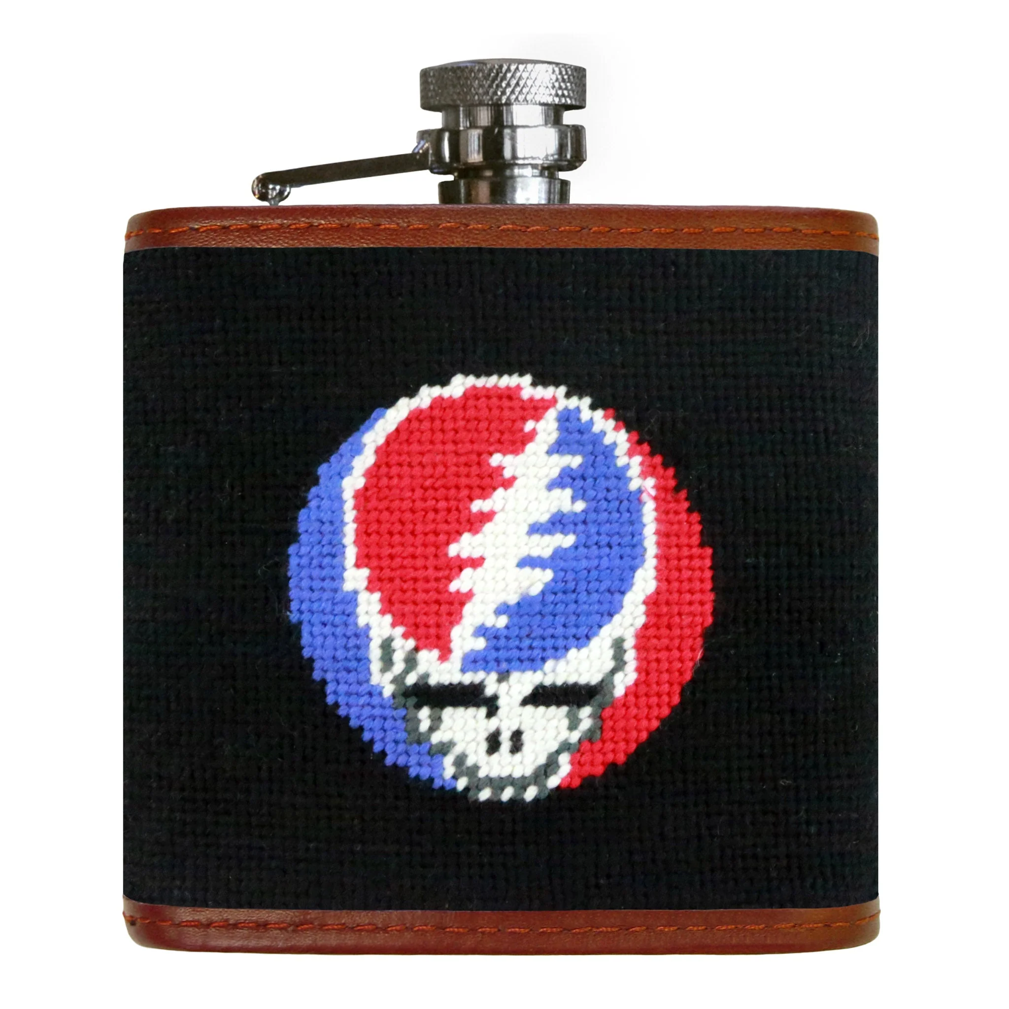 Monogrammed Steal Your Face Flask (Black)