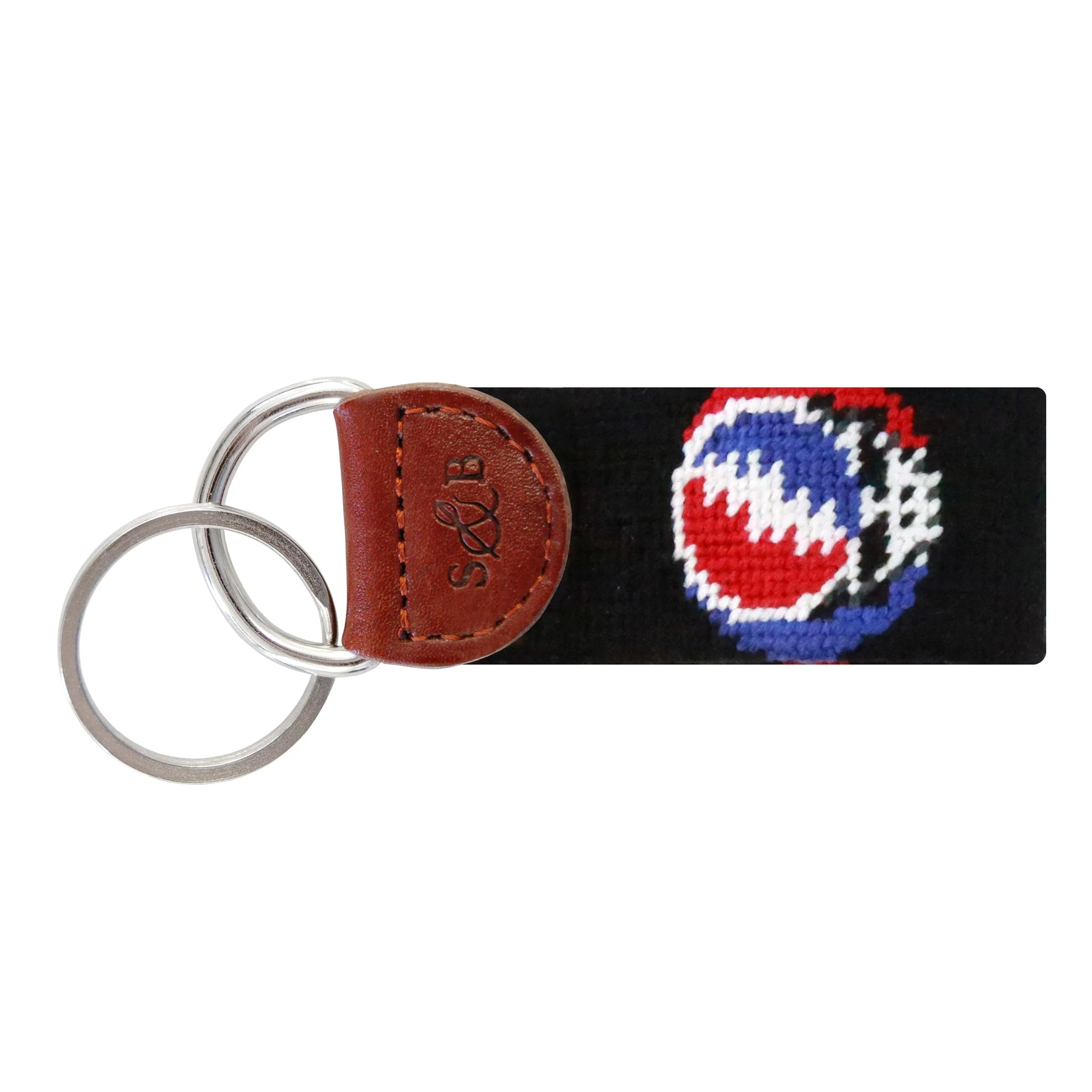 Monogrammed Steal Your Face Key Fob (Black)