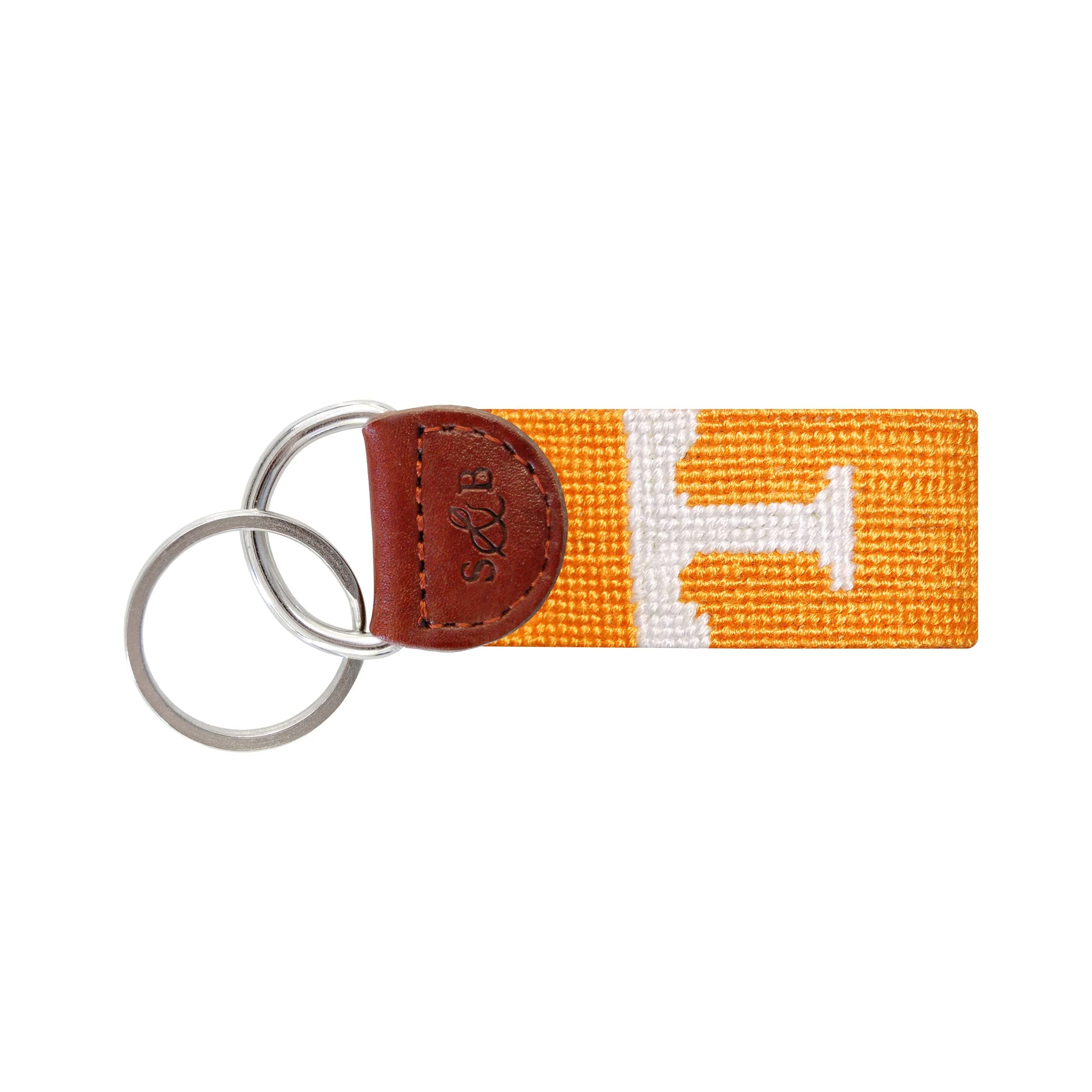 Monogrammed Tennessee Power T Key Fob (Orange)