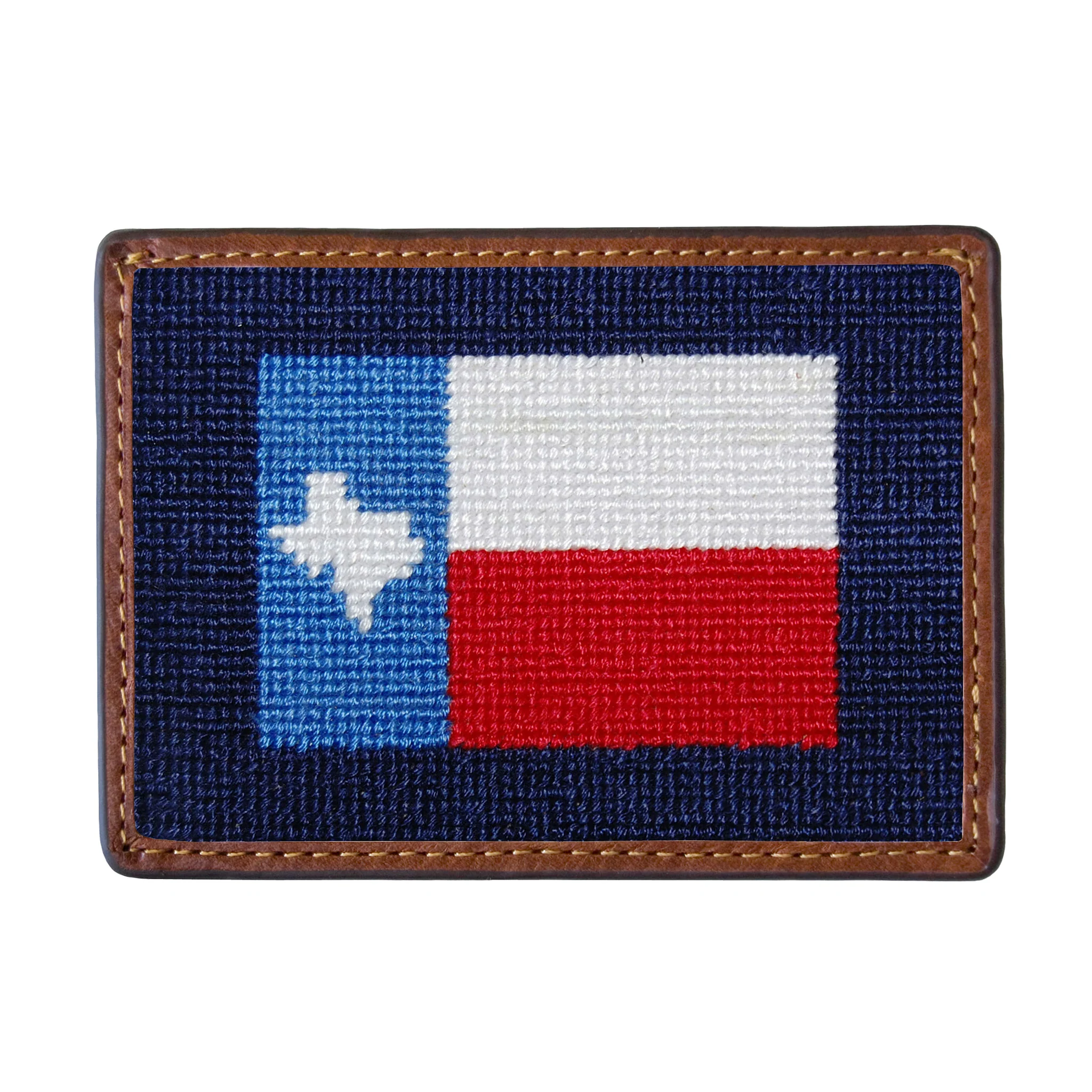 Monogrammed Texas Flag Wallet (Dark Navy)