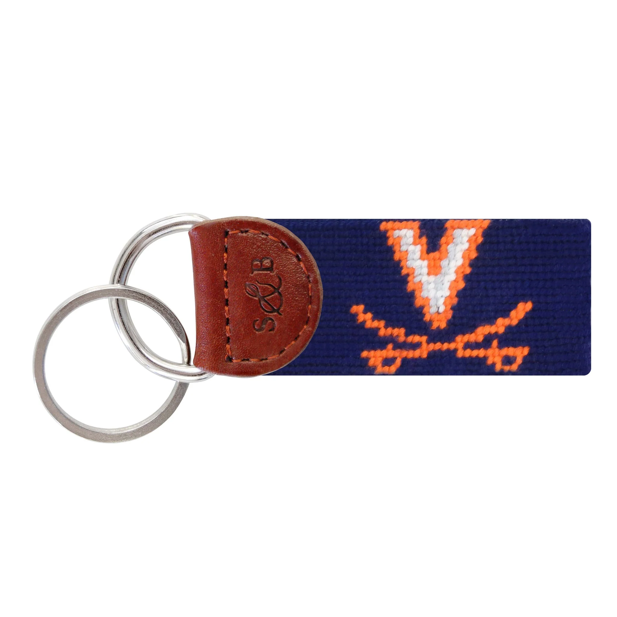 Monogrammed UVA Key Fob (Dark Navy)