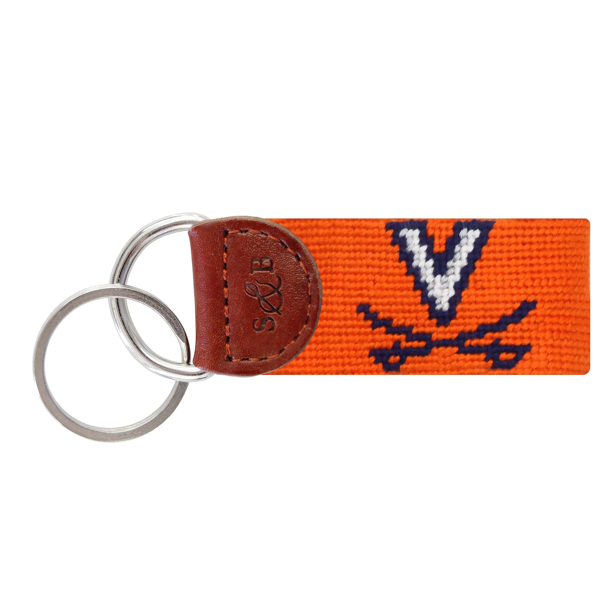 Monogrammed UVA Key Fob (Orange)