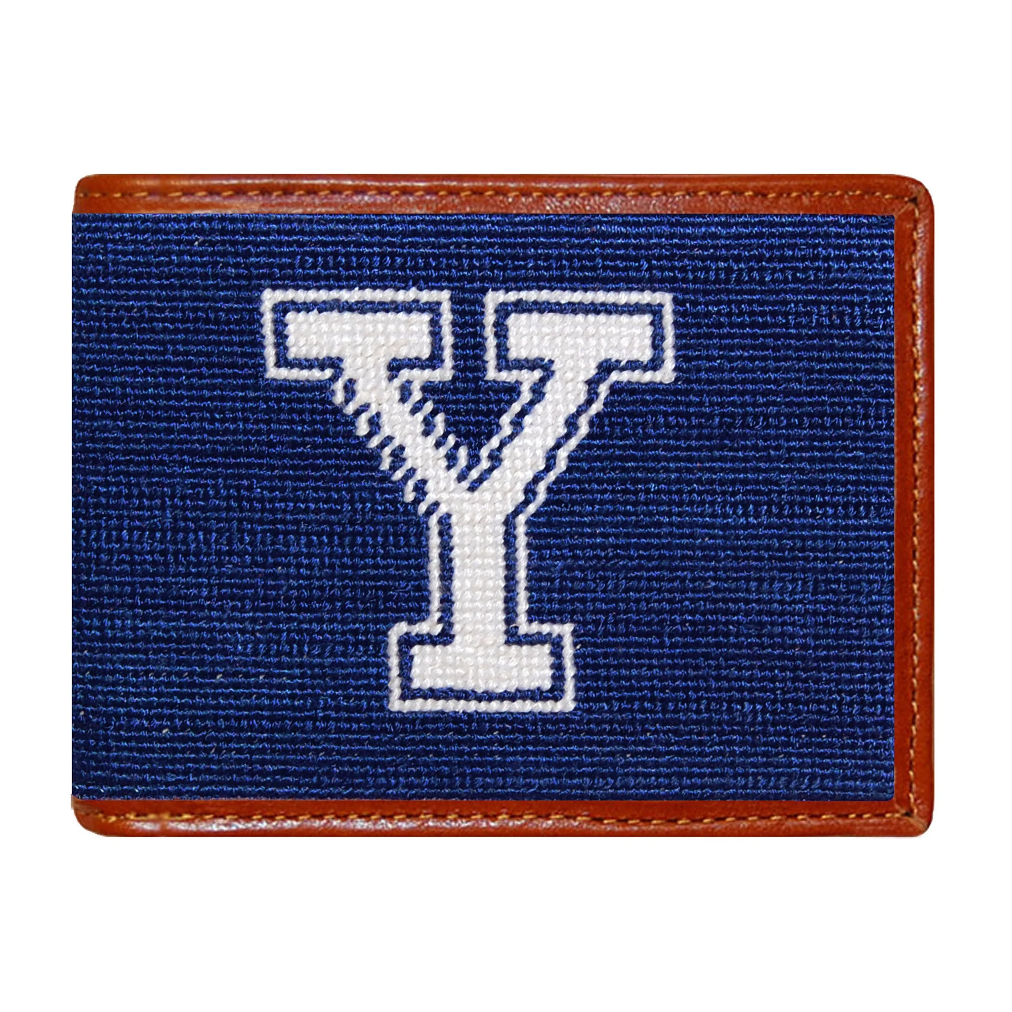 Monogrammed Yale Wallet (Classic Navy)
