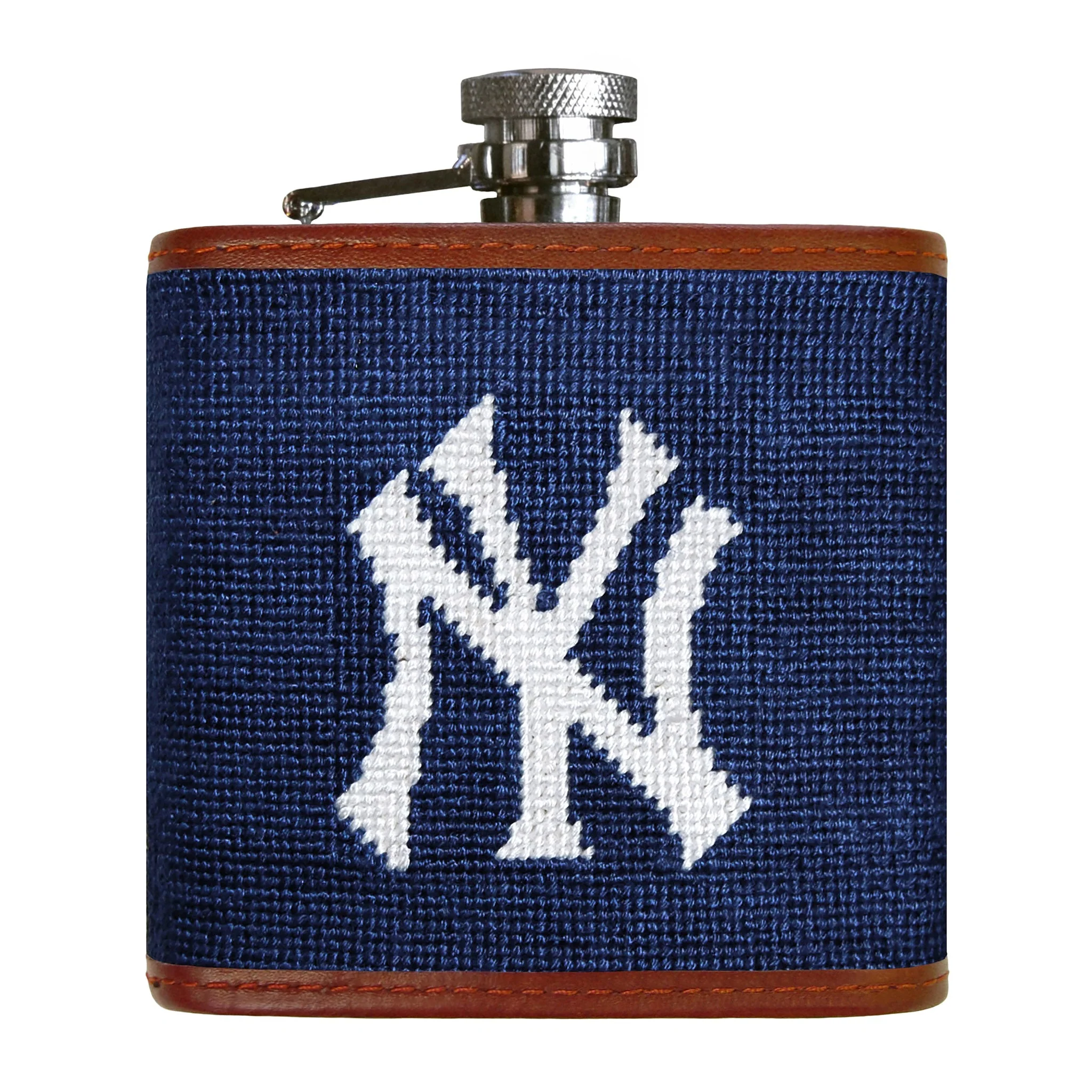 Monogrammed New York Yankees Flask