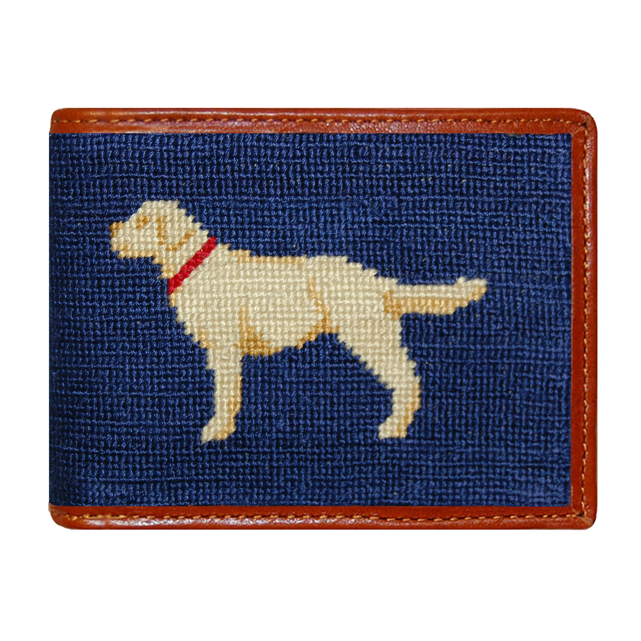 Monogrammed Yellow Lab Wallet (Classic Navy)