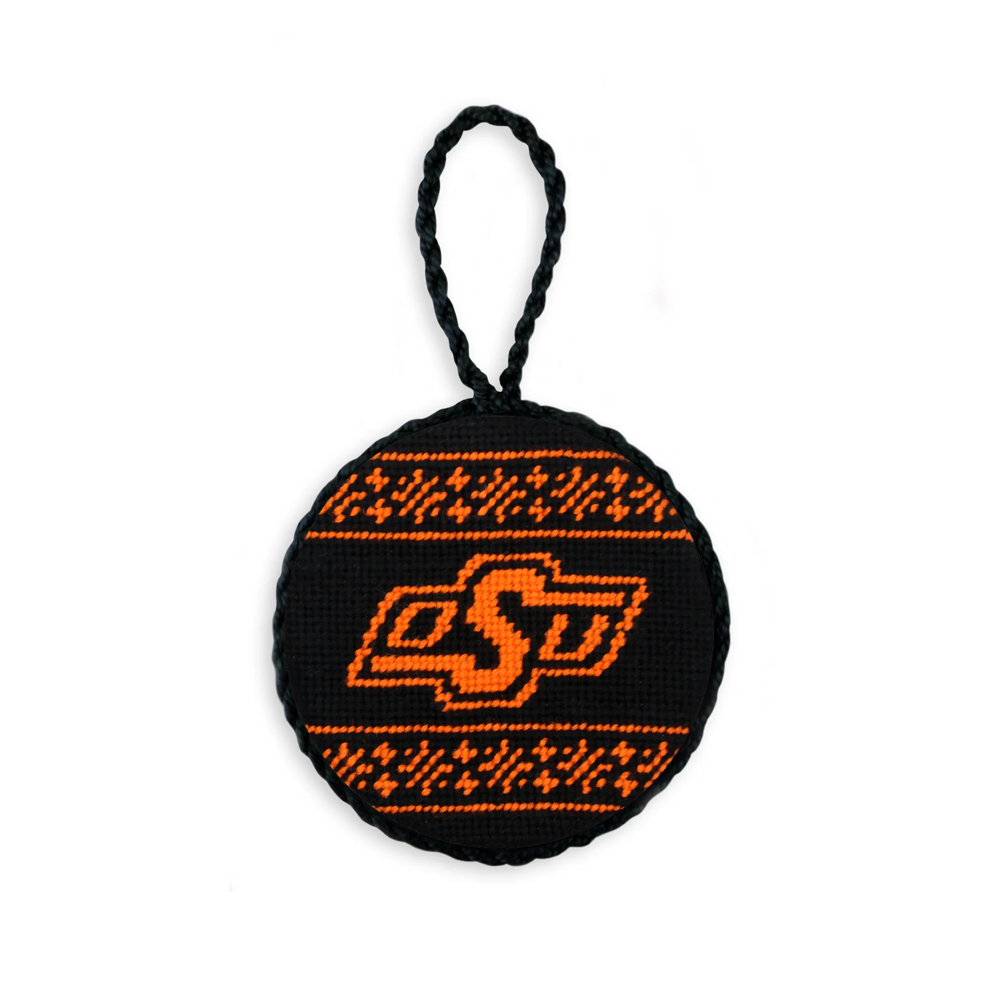 Oklahoma State Fairisle Ornament (Black) (Final Sale)
