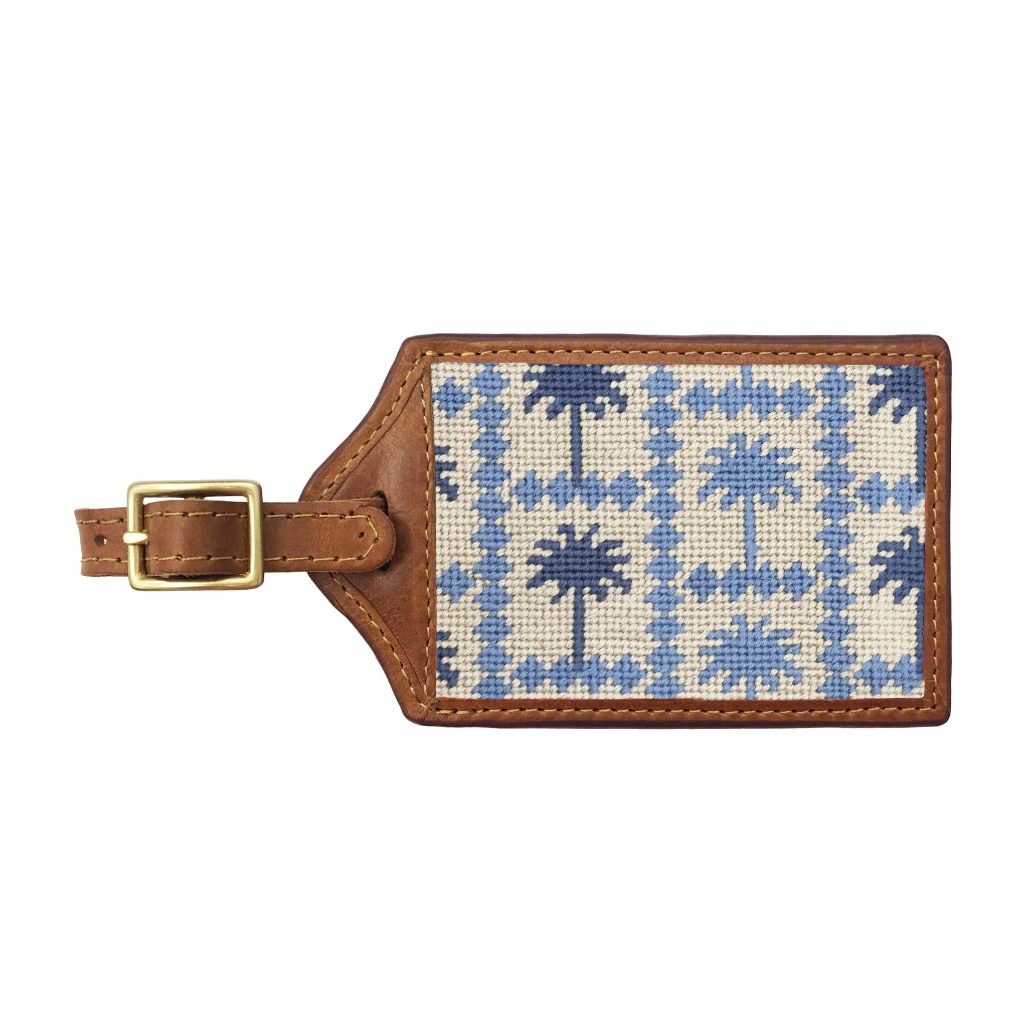 Palms Luggage Tag (Light Khaki-Steel Blue)