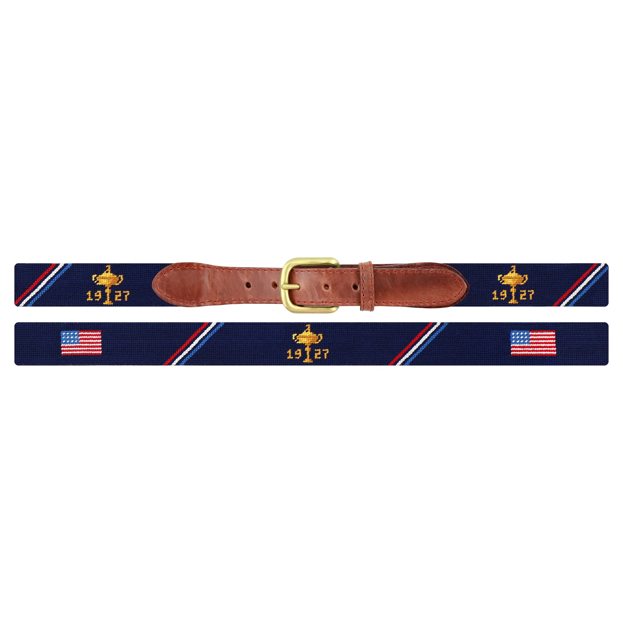 Ryder Cup 1927 Trophy-American Flag Belt (Dark Navy - Triple Stripe) - Image 2