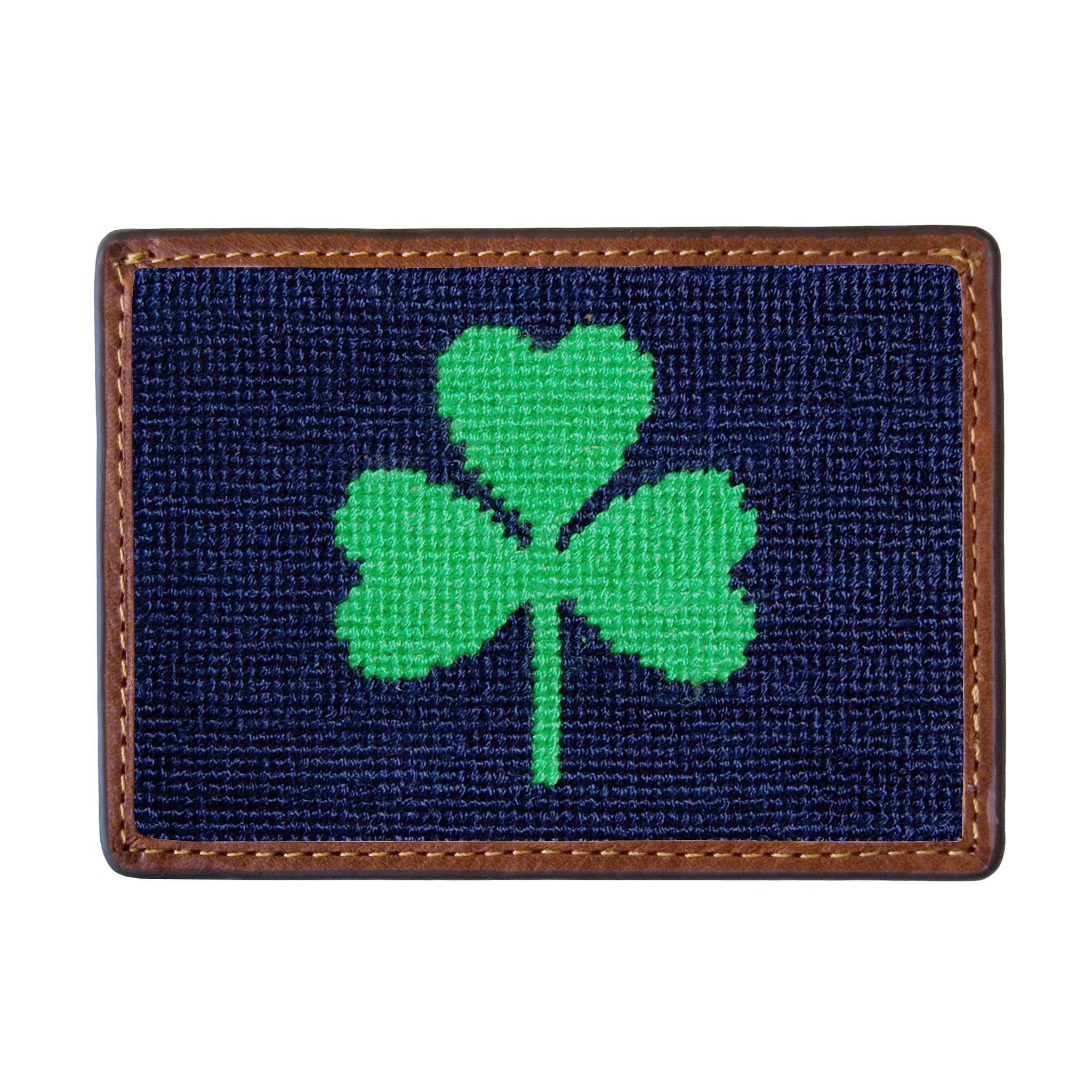 Shamrock Card Wallet (Dark Navy)