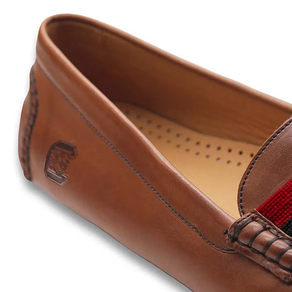 South Carolina Surcingle Driving Shoes (Garnet-Black) (Chestnut Leather-Logo) - Image 3