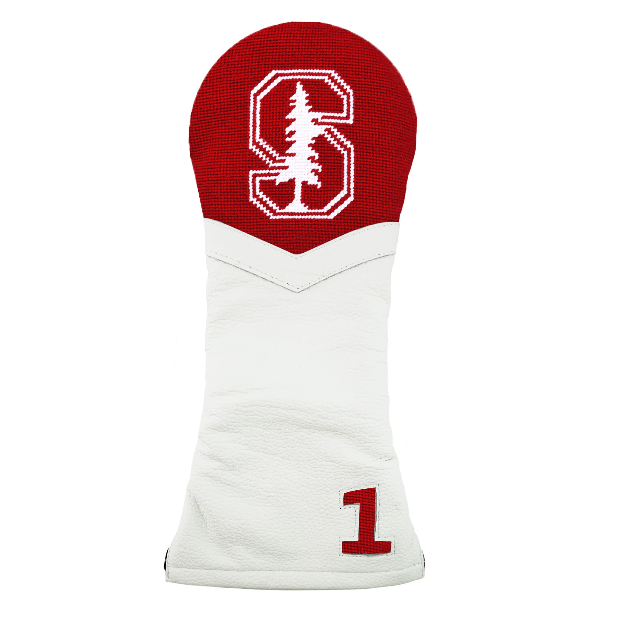 Stanford Driver Headcover (Light Garnet - White Tree) (White Leather)