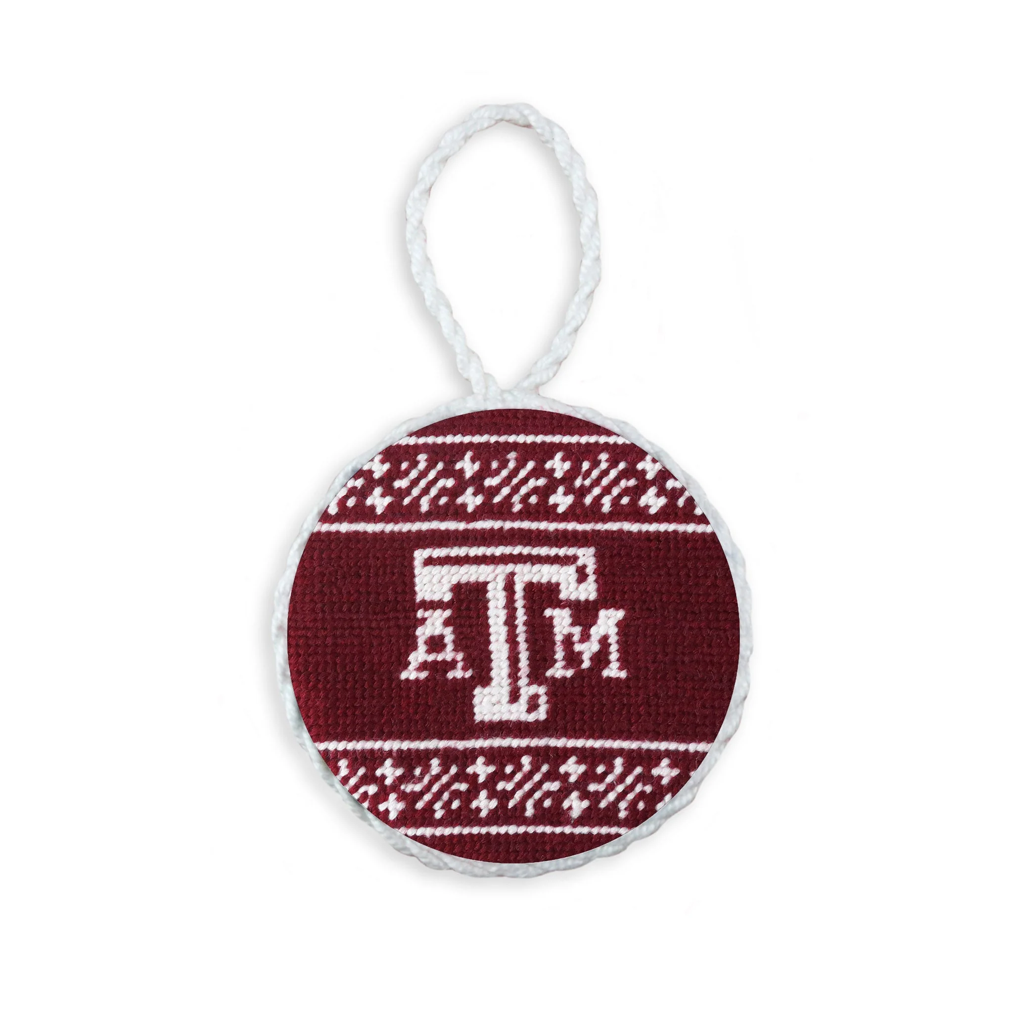 Texas A&M Fairisle Ornament (Maroon)