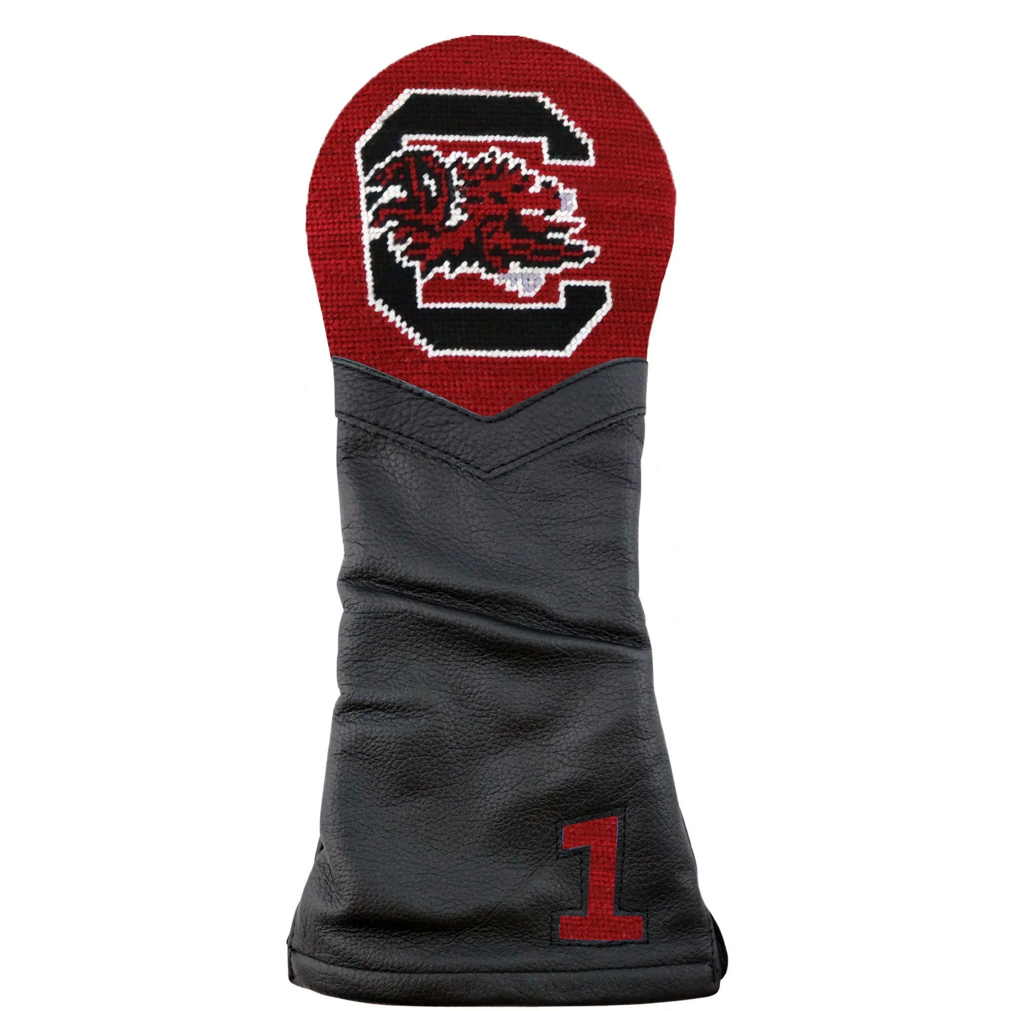 South Carolina Driver Headcover (Garnet) (Black Leather)